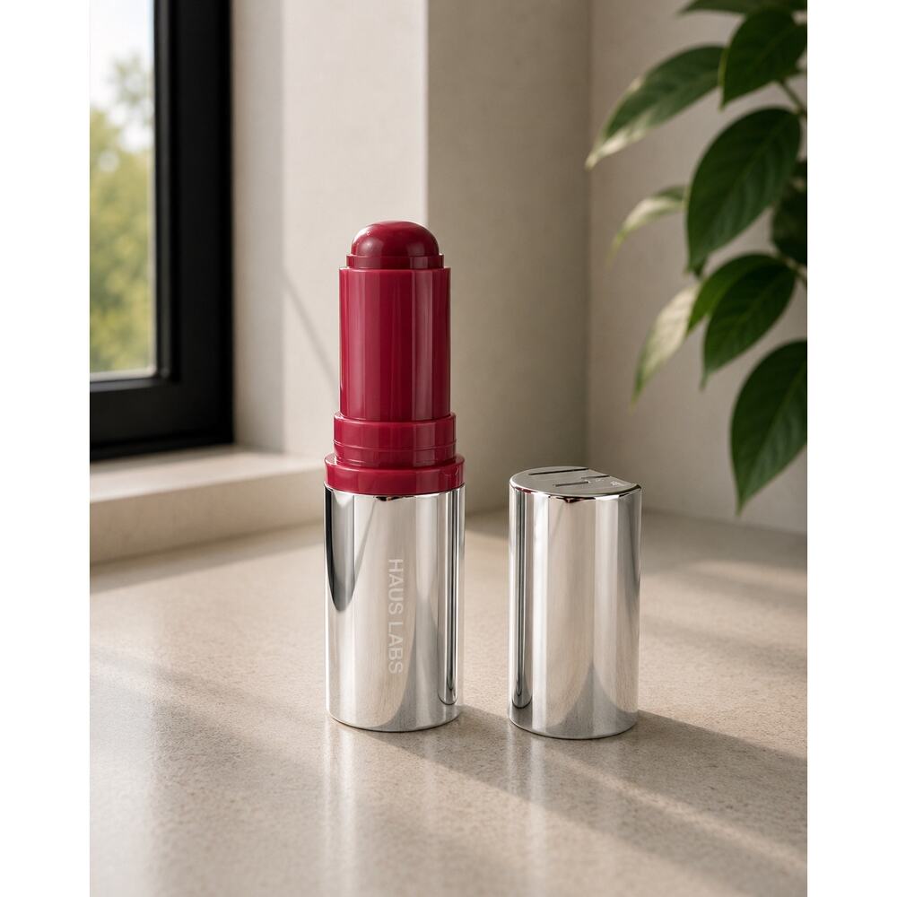 $38 New Haus Labs Color Fuse Glassy Blush Balm Glassy Rosette DB5 Cream Blush
